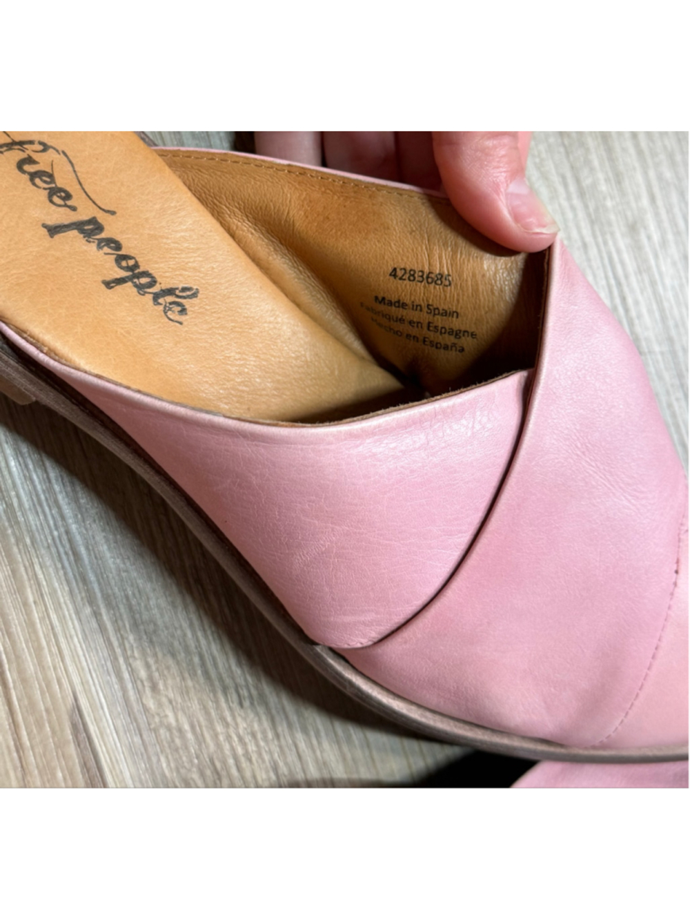 Women's Free People Pink Lordes Leather Mules - Picture 8 of 11